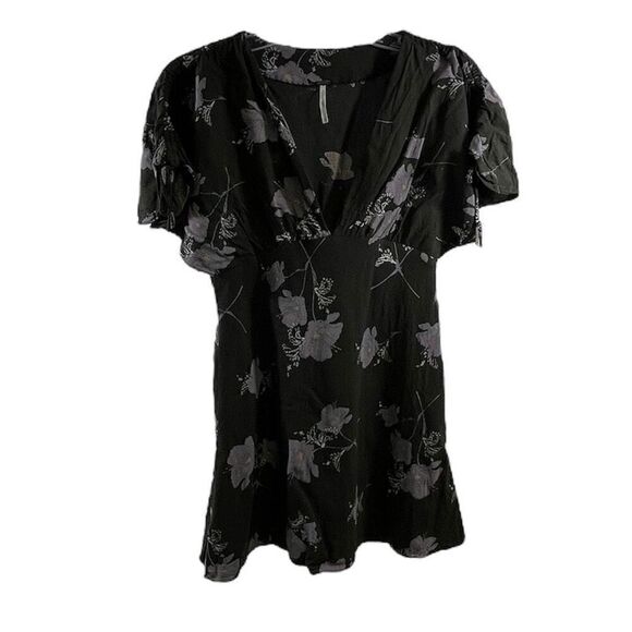 Free People Drapey Melanie Mini Dress in Night Size 2 - Picture 1 of 8